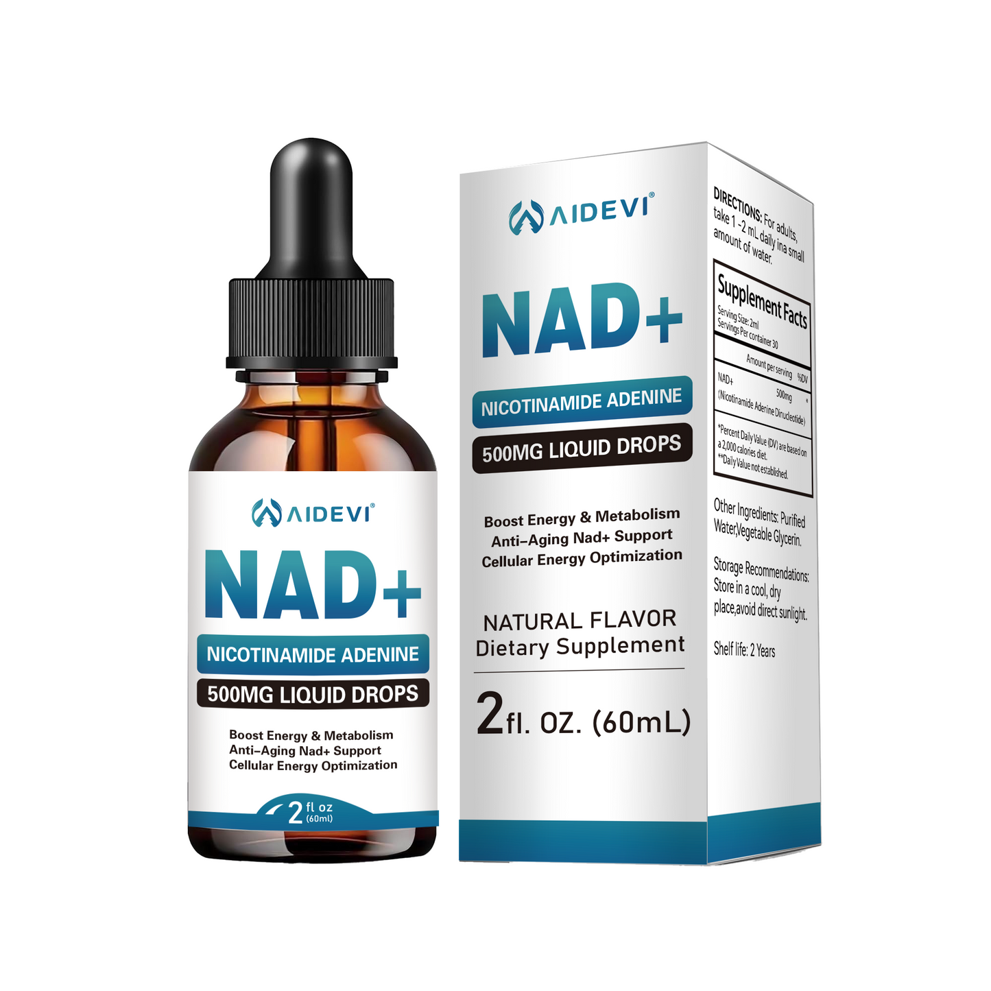 AIDEVI NAD+ Liposomal Drops | Energy Booster Keep Young
