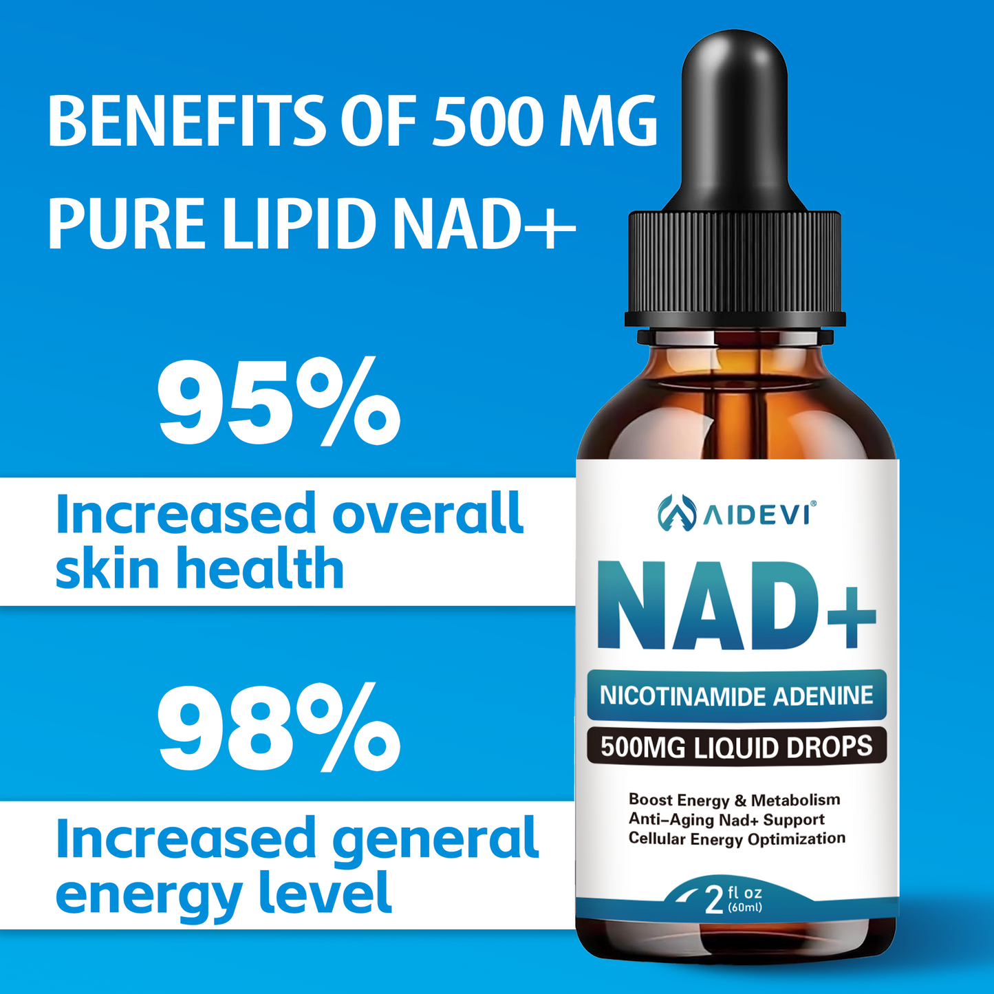 AIDEVI NAD+ Liposomal Drops | Energy Booster Keep Young