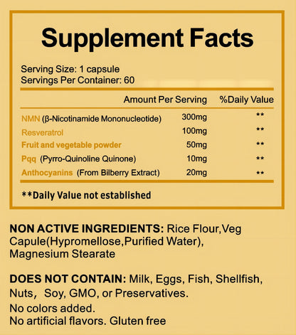 AIDEVI NMN18000 SET OF 10 NMN Supplements Antiaging For Longevity Keep Young Forever