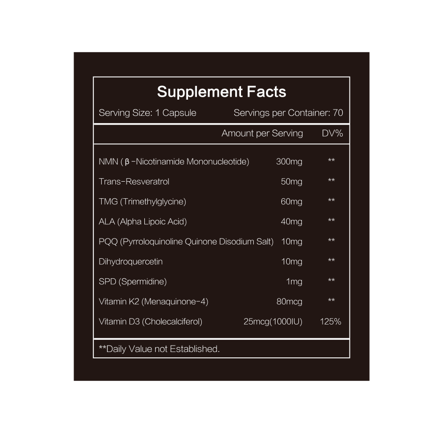 AIDEVI NMN21000 SET OF 3 NMN SUPLLEMENTS 70 CAPSULES ANTI-AGE METABOLISM