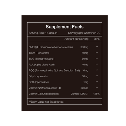 AIDEVI NMN21000 SET OF 3 NMN SUPLLEMENTS 70 CAPSULES ANTI-AGE METABOLISM