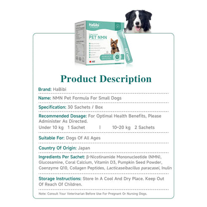 HaBibi® Doggy NMN Longevity Formula – Vitality, Joint & Healthy Aging Support