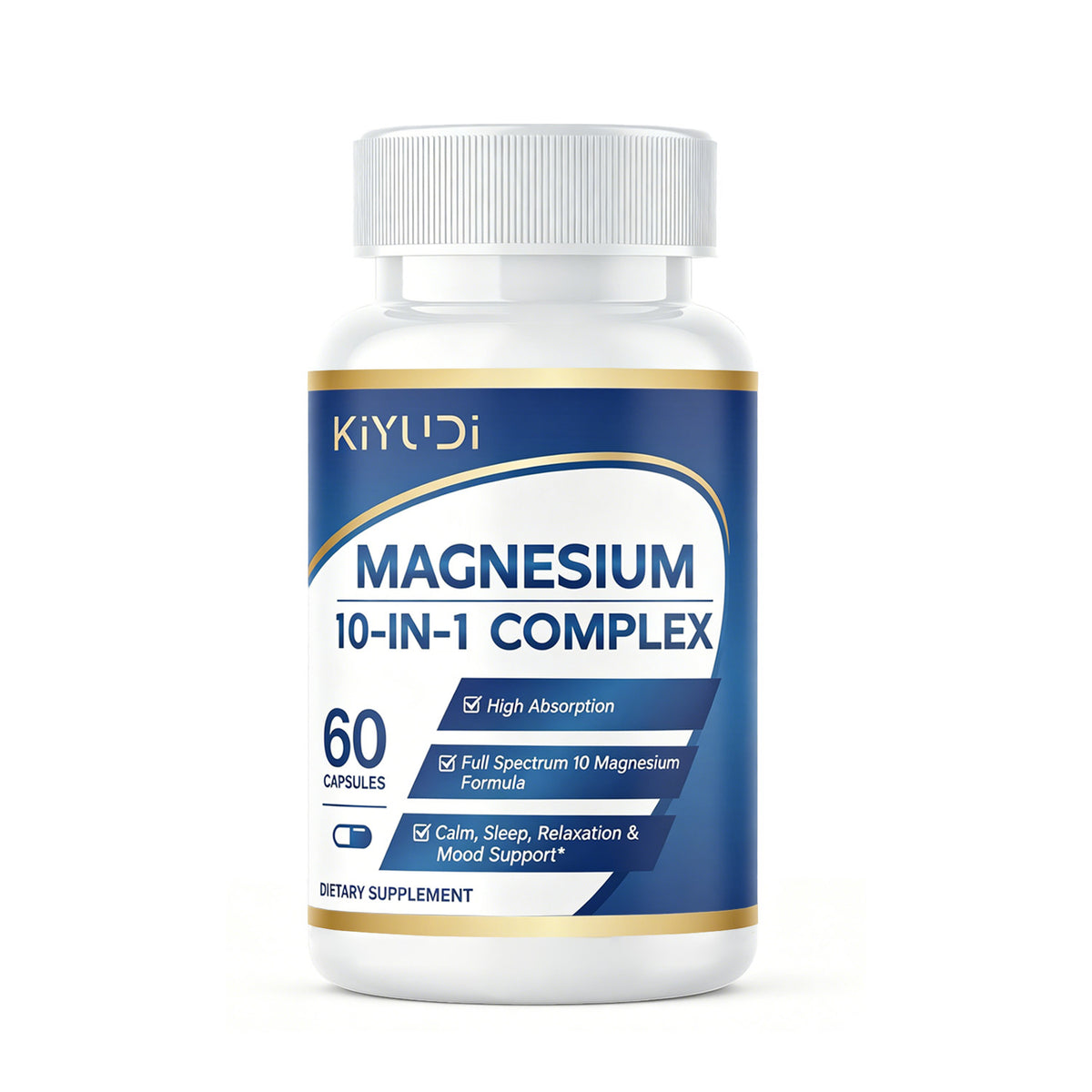 Magnesium 10-in-1 Complex – Calm, Sleep & Relaxation Support, 60 Capsules