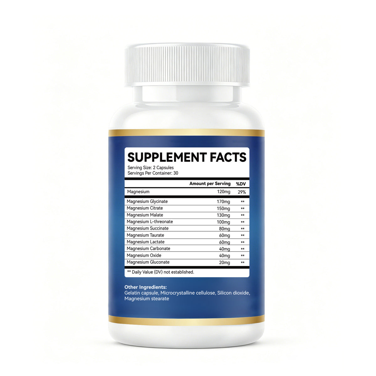 Magnesium 10-in-1 Complex – Calm, Sleep & Relaxation Support, 60 Capsules