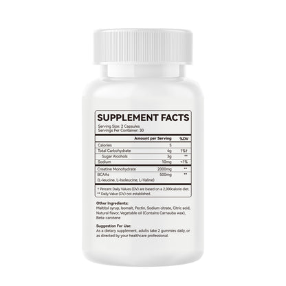 Creatine Monohydrate Gummies with BCAAs for Strength & Recovery