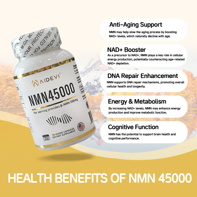 AIDEVI NMN 45000  NMN Supplement NAD+ Booster Anti-Age