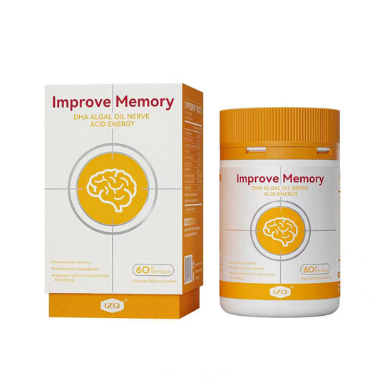 IZQ Improve Memory | DHA Algal Oil Softgels | Brain Support Supplement – 60