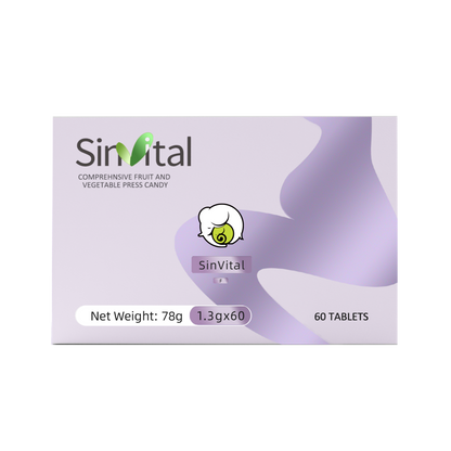 SinVital Beauty & Wellness Folic Acid Multivitamin | Comprehensive Fruit & Vegetable Press Candy – 60 Tablets