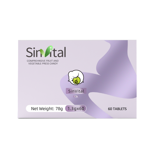 SinVital Beauty & Wellness Folic Acid Multivitamin | Comprehensive Fruit & Vegetable Press Candy – 60 Tablets