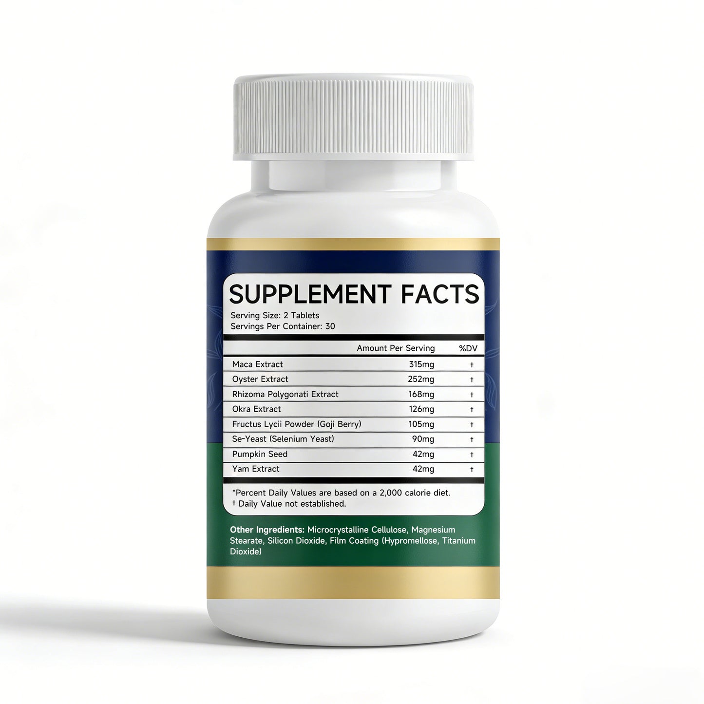 Ayagugu Maca Root 8 In 1 Capsules Plus Oyster Okra Pumpkin Yam Se-Yeast Fructus Lycii Rhizoma Polygonati Extract