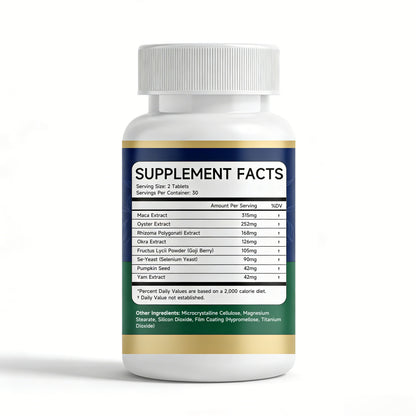 Ayagugu Maca Root 8 In 1 Capsules Plus Oyster Okra Pumpkin Yam Se-Yeast Fructus Lycii Rhizoma Polygonati Extract