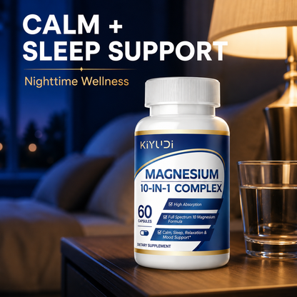 Magnesium 10-in-1 Complex – Calm, Sleep & Relaxation Support, 60 Capsules