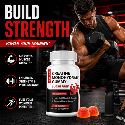 Creatine Monohydrate Gummies with BCAAs for Strength & Recovery