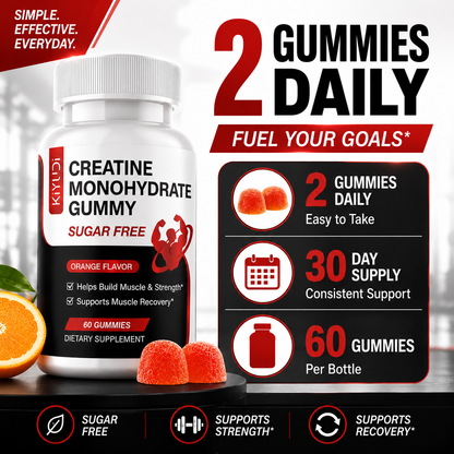 Creatine Monohydrate Gummies with BCAAs for Strength & Recovery