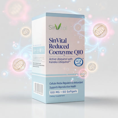 SinVital Reduced Coenzyme Q10 | Active Ubiquinol with Kaneka™ 100 mg • 60 Softgels – Cellular Energy & Reproductive Health Support